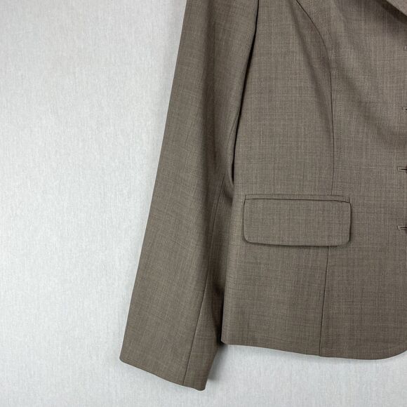 Talbots Blazer Suit Jacket Size 6 Brown Wool Career Academia Preppy Professional - Picture 3 of 11